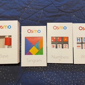 Osmo Genius Game Set four pack; Base, Words, Numbers, and Tangram